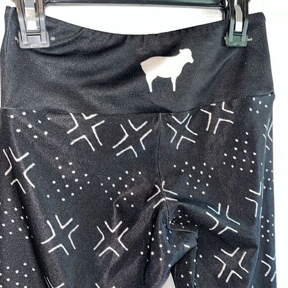 EXCELLENT CONDITION SIZE XS GOLDSHEEP MUDCLOTH PRINT LEGGINGS - Picture 8 of 11
